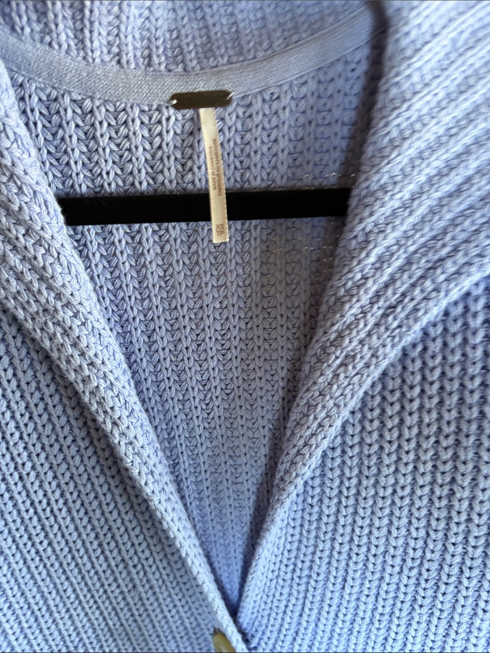 NEVER WORN!!!Free People Lavender Rib-Knit Button Cardigan - Picture 3 of 5